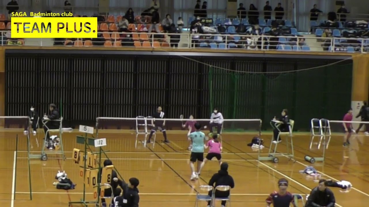 2026.2.8　上村/江藤(熊本)・越智/中村(福岡)　第71回全九州社会人バドミントン選手権大会　一般混合ダブルス　1回戦