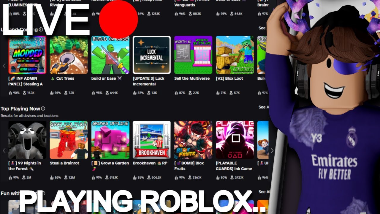 PLAYING ROBLOX GAMES  |  LIVE