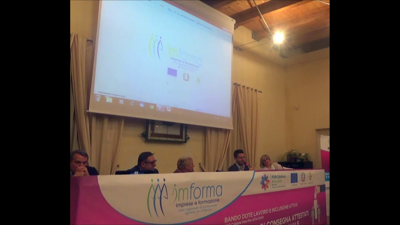 Premiazione Bando Dote Lavoro - Intervento Sindaco Stasi