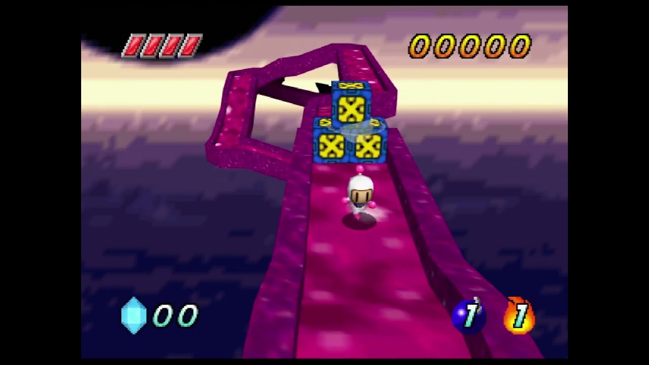 Bomberman Hero (N64) - Gossick Star & bonus levels - All 5 point clears