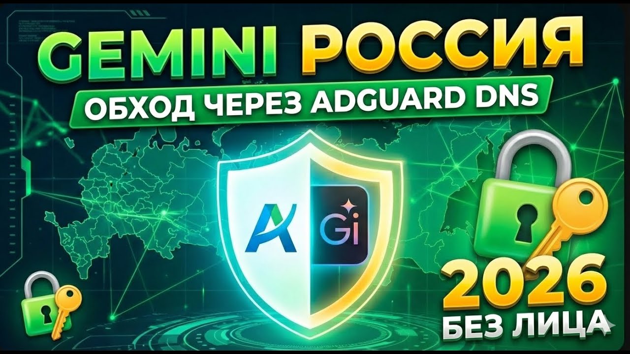КАК ПОЛЬЗОВАТЬСЯ GEMINI В РФ? Настройка AdGuard DNS за 2 минуты