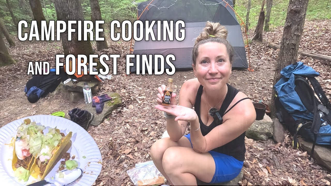 Campfire Cooking in Alabama -  We Made TACOS with Forest Finds