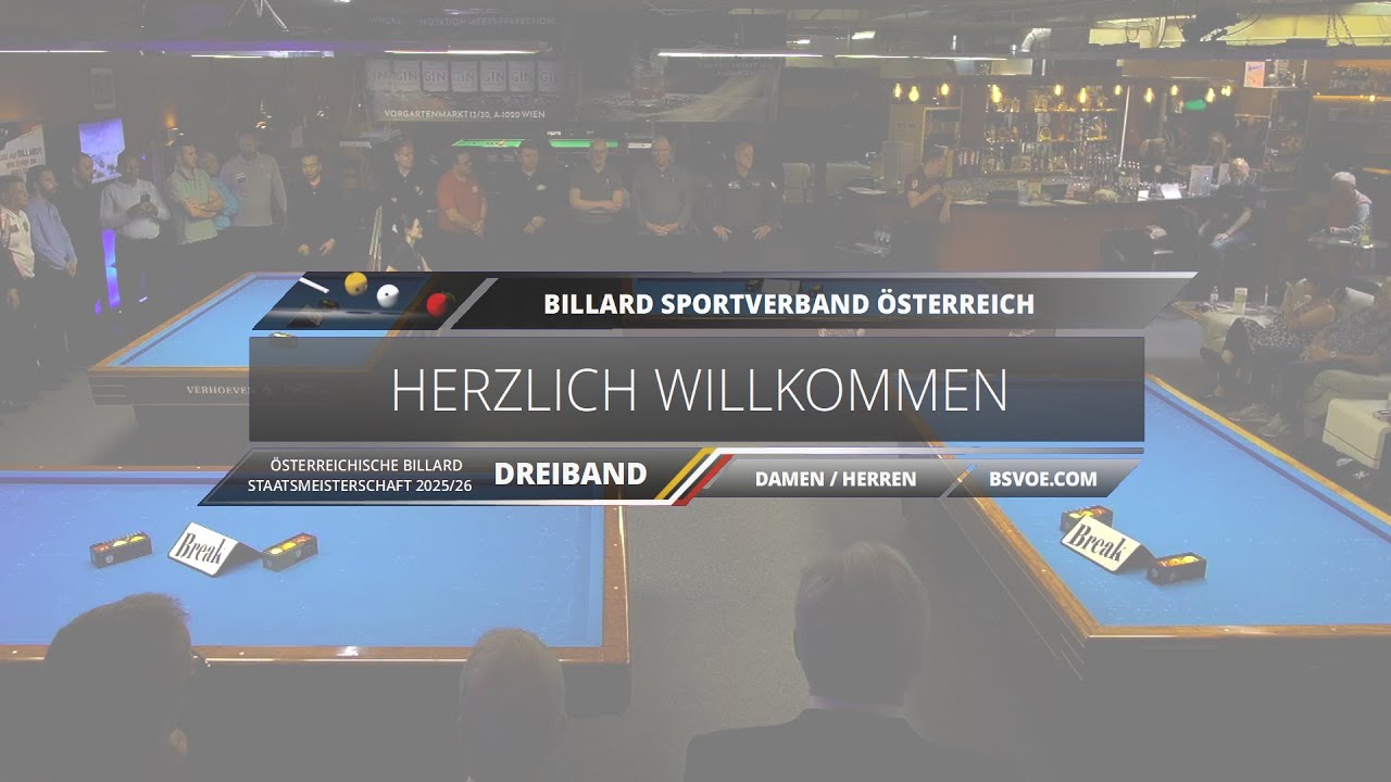 Dreiband Staatsmeisterschaften 2025/26 - Tag 1 - Stream 1