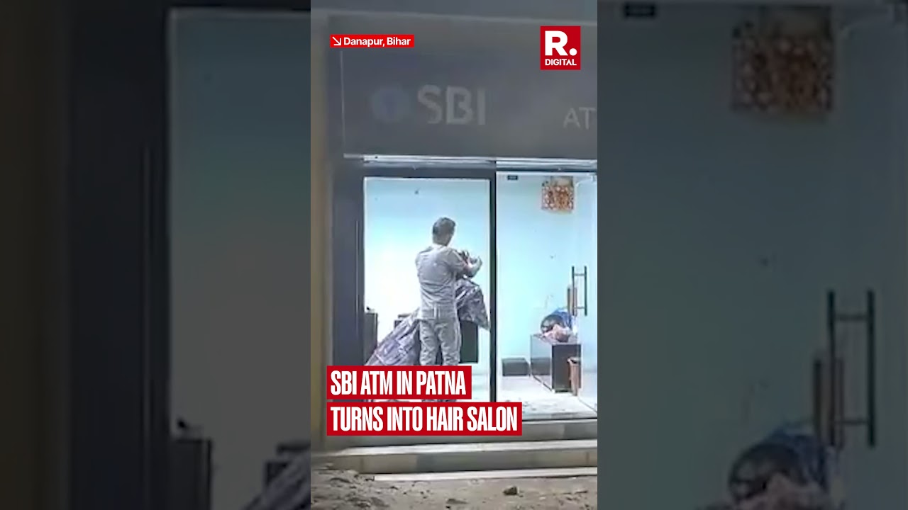 SBI ATM In Patna Turns Into Hair Salon | Viral Video