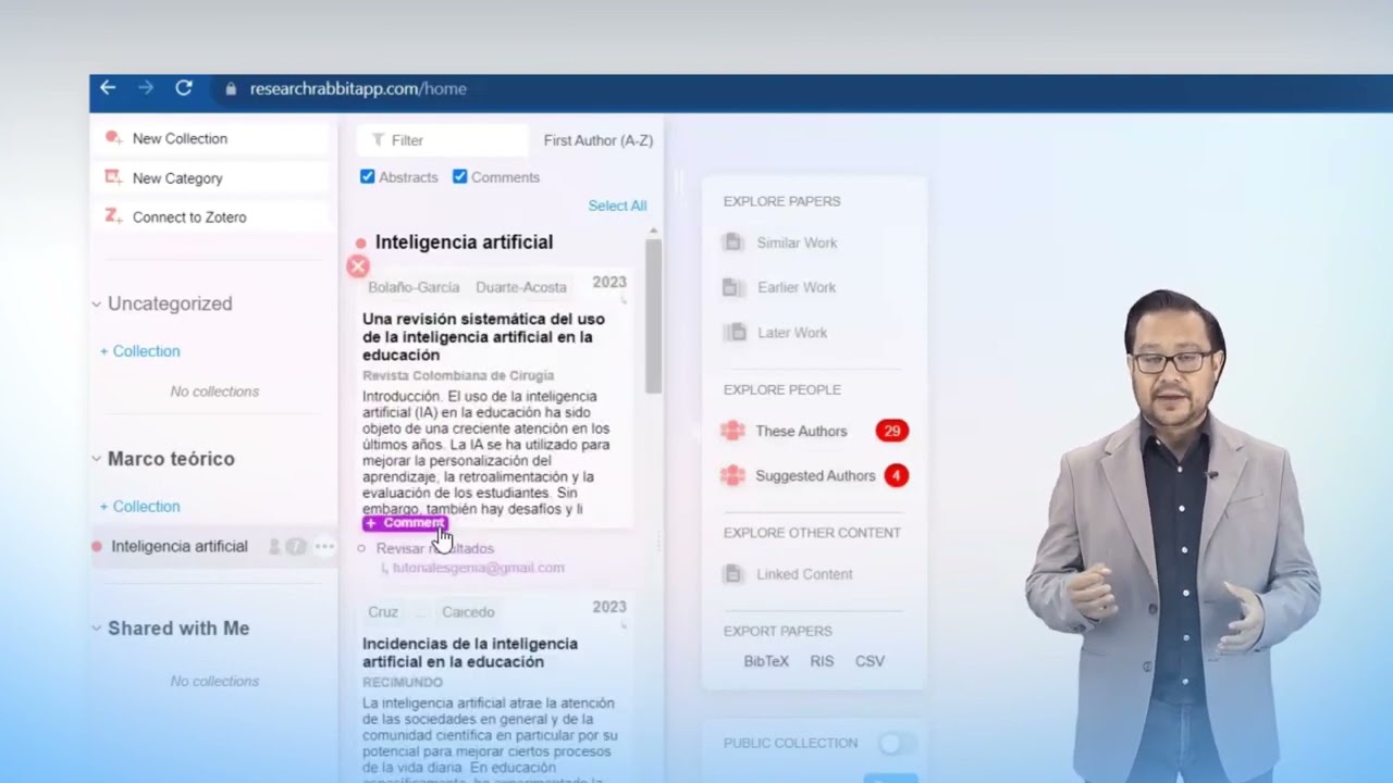 ¿Cómo buscar literatura científica con Inteligencia Artificial? Research Rabbit
