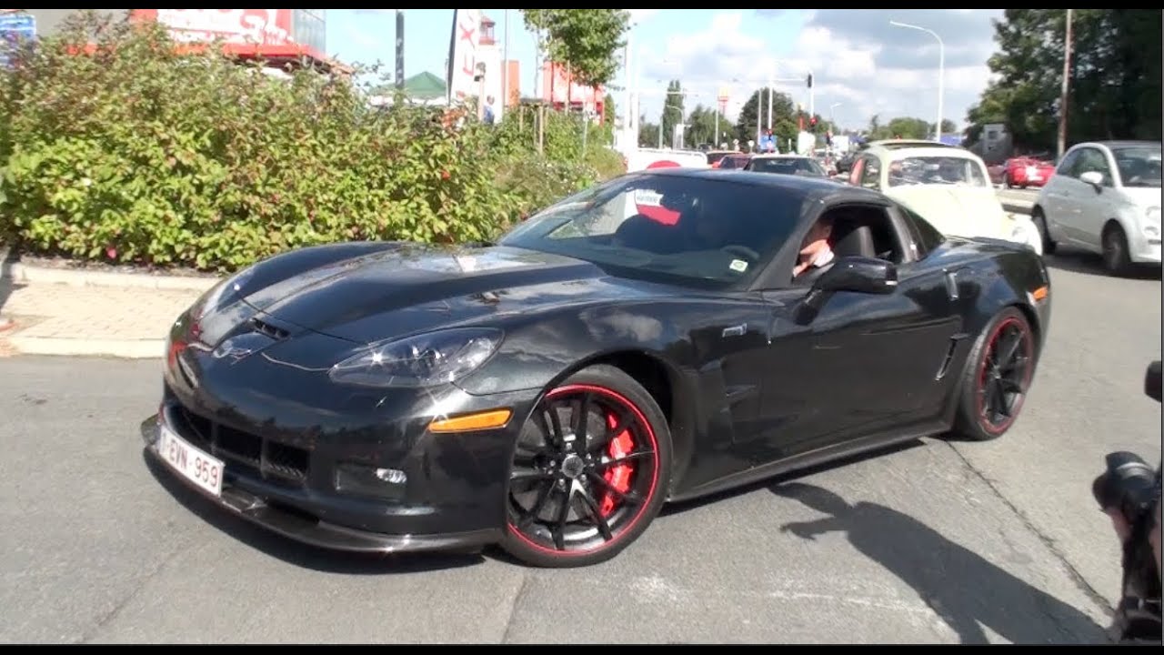 EXCLUSIVE in Europe! Corvette ZR1 Centennial Edition on the road! Start up and sound!