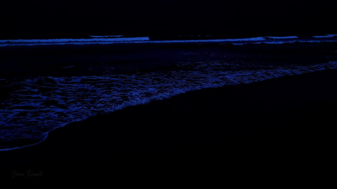 Ipnosi in 2 minuti per dormire profondamente con 24 ore di suoni dell'oceano in una notte buia