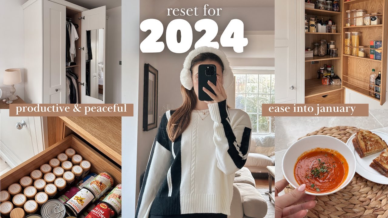 RESET FOR 2024 ☕ my 2024 vision board & home organisation