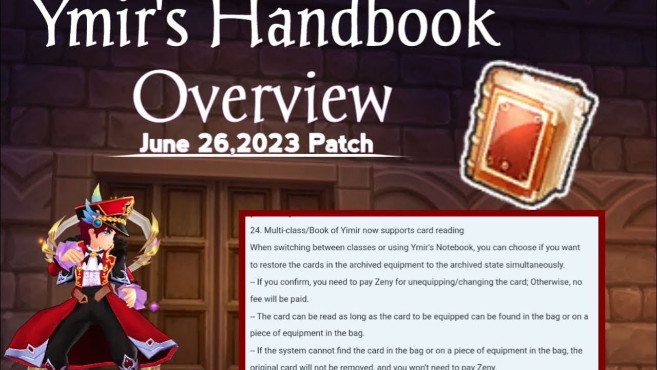 Ymir`s Handbook Overview (June 26,2023 Patch notes)