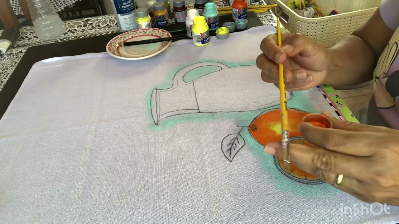 Pintura de jarra de suco e laranja passo a passo