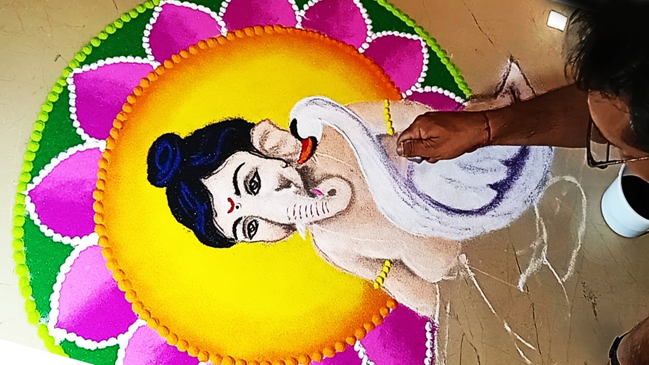 Big and beautiful rangoli for Diwali 2023. full tutorials step by step