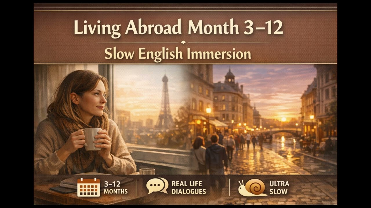 Living Abroad Month 3–6 Slow English Conversation|Strong&Slow