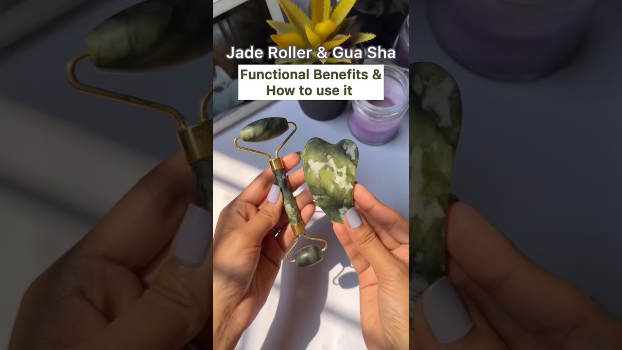 Jade Roller & Gua Sha Functional Benefits & How to use it ?#skincare #viral #beauty #trending #song