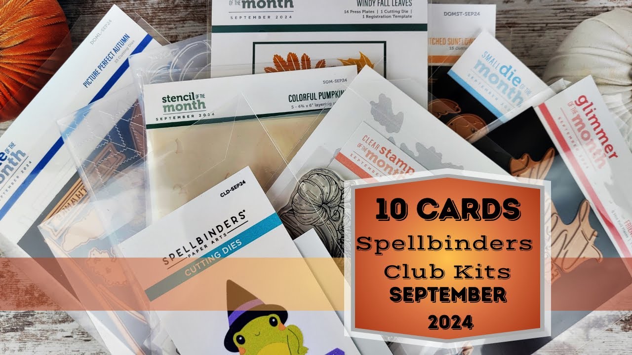 10 Cards Spellbinders September Clubs / Autumn