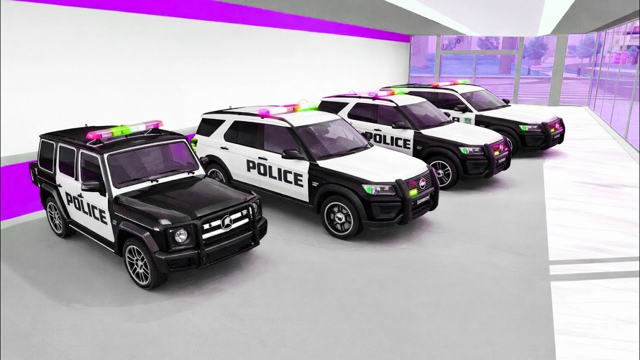 Today's new police car collection in showroom    & 3D driving class # android simulator gameplay 