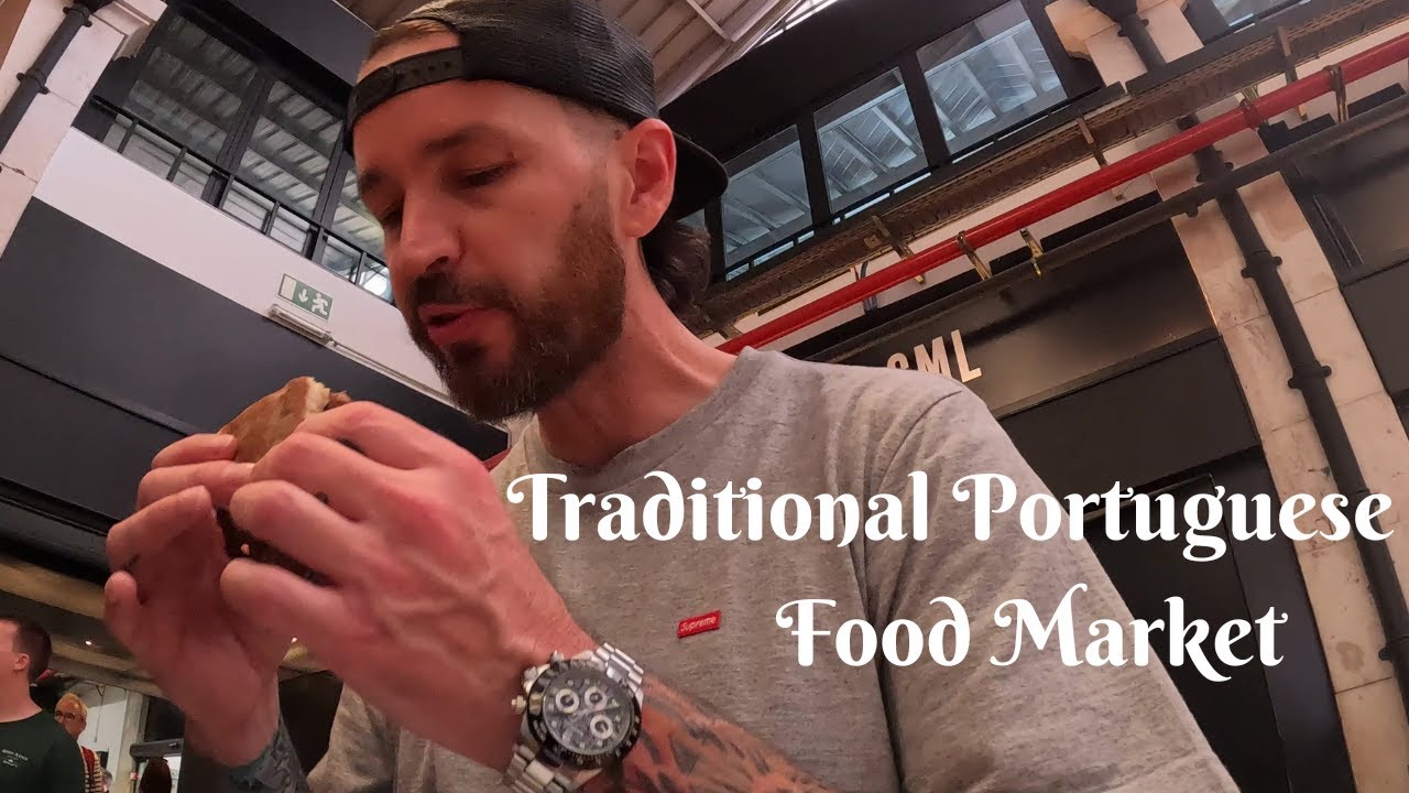 FINALLY had Portugal's FAMOUS Street Food Bifana! International Market in Lisbon Travel Vlog 31 🇵🇹