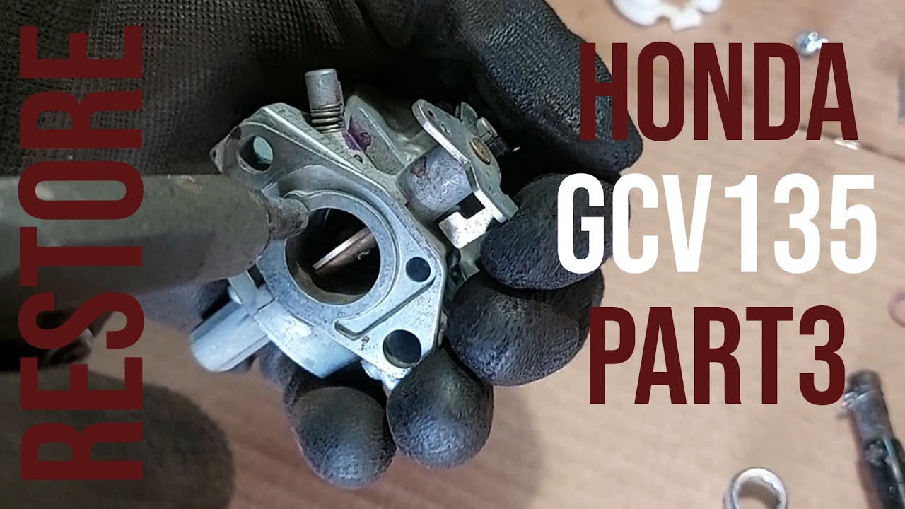 RESTORATION Old Lawn Mower HONDA GCV135 motor part 3 - motor/carburator/gaskets/governor/air cleaner