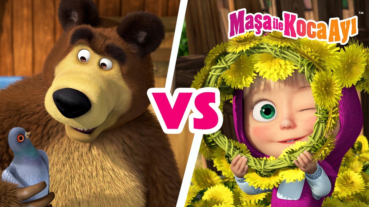 Maşa İle Koca 🌷Cik Cik Ötüyorsun 🐦 🆚 🌼 Şahane Ekinler ☀️ Masha and the Bear Turkey