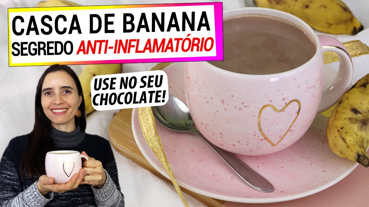 CHOCOLATE QUENTE ANTI-INFLAMATÓRIO COM CASCA DE BANANA! SEGREDO ANTIOXIDANTE E SABOROSO!