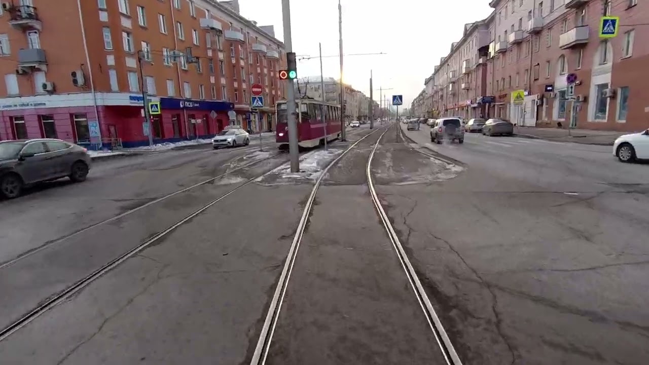 Красноярск трамвай маршрут 6 КрасТЭЦ - Энергетики 2024 / Siberia Krasnoyarsk tram route 6 2024 year