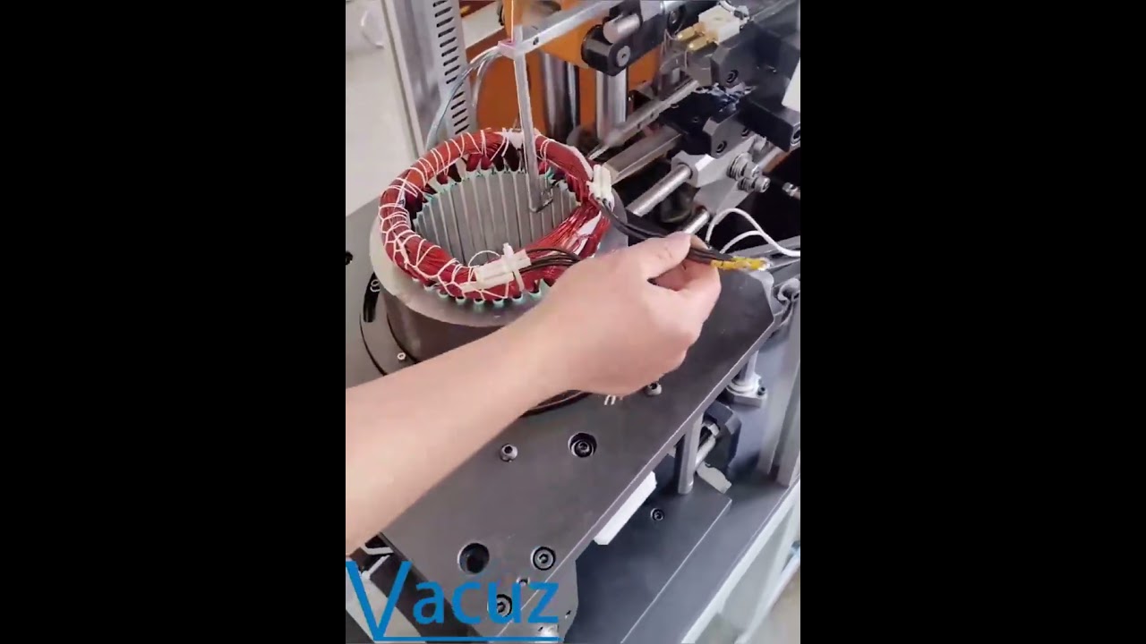 Vacuz Flip Type Table Fan Induction Motor Stator Coil Automatic 2 Side Binding Lacing Machine Price