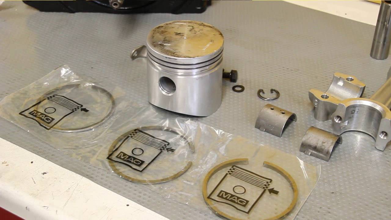 MAG 1045 Motor Montage nach Restaurierung, Motorüberholung mit Testlauf