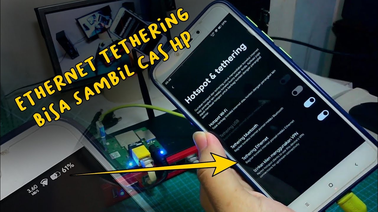 [ Tutorial ] Cara Menghubungkan HP Ke Router Dengan Ethernet Tethering Bisa Sambil Cas HPnya