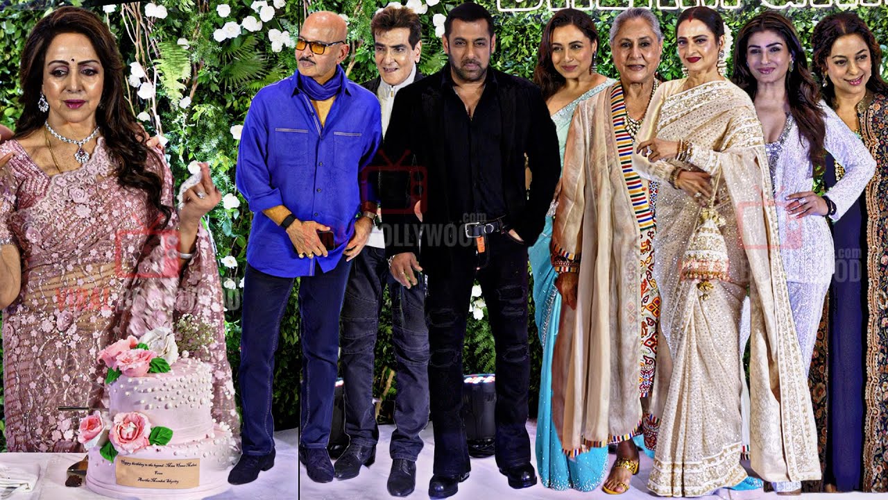 Celebrities arrives at Hema Malini’s 75th Birthday Celebration | Salman Khan, Dharmendra, Rani,Rekha