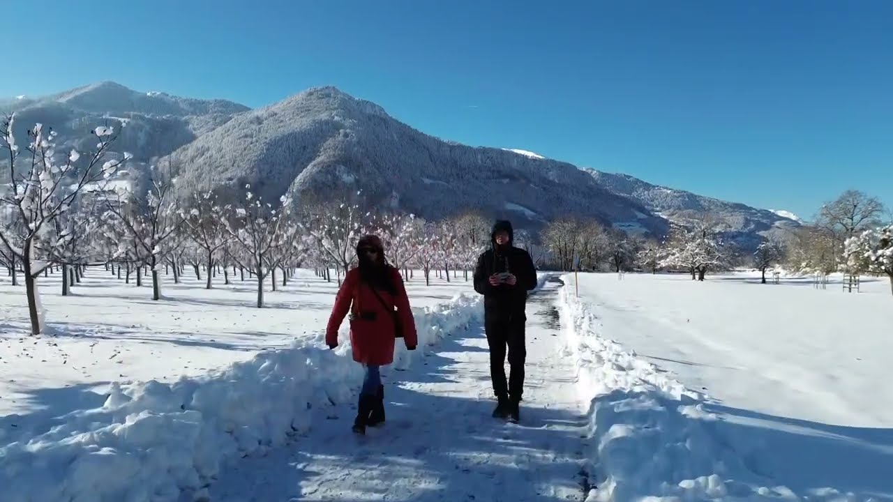 Winter in Malans, Canton of Graub&uuml;nden, Switzerland