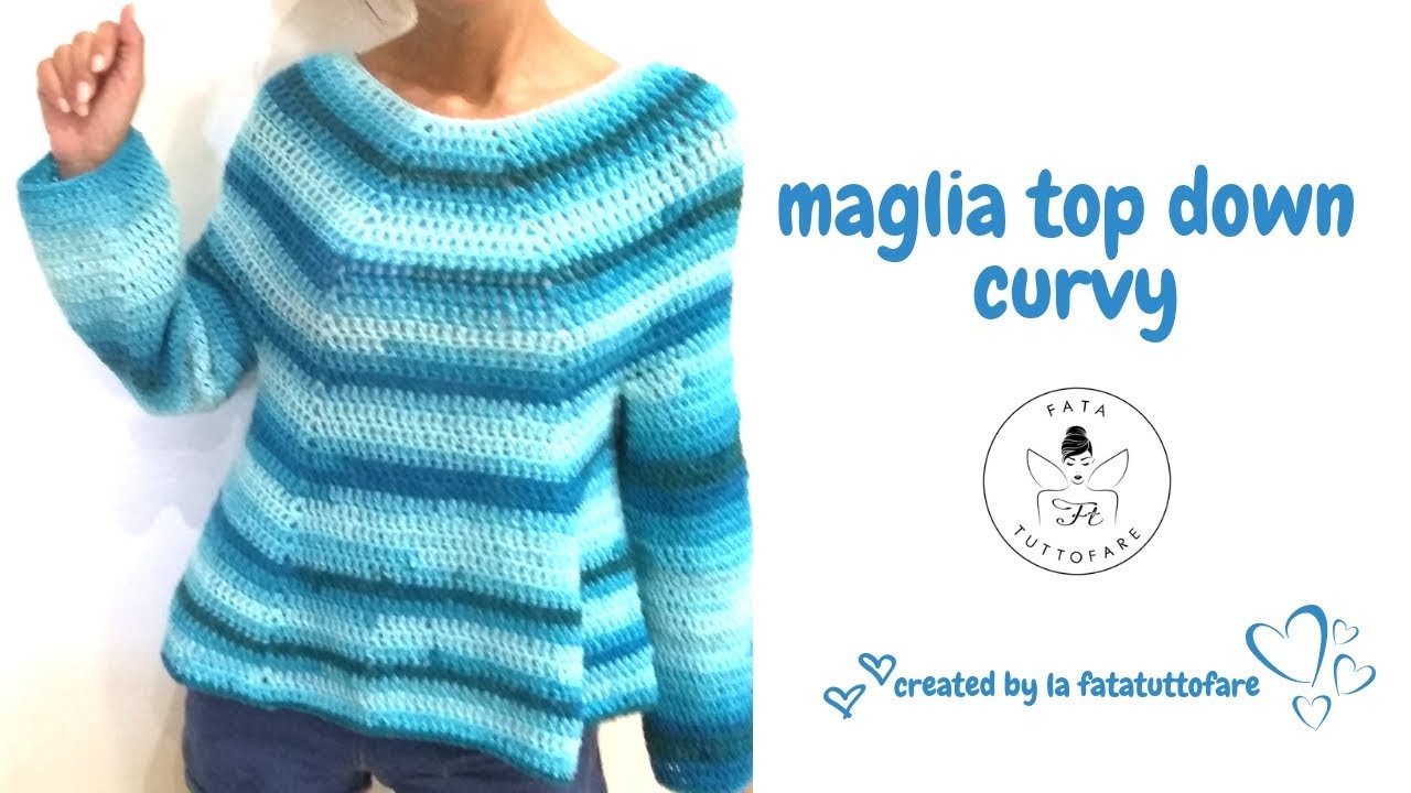 TUTORIAL: Maglione top down/maglia curvy***lafatatutttofare***