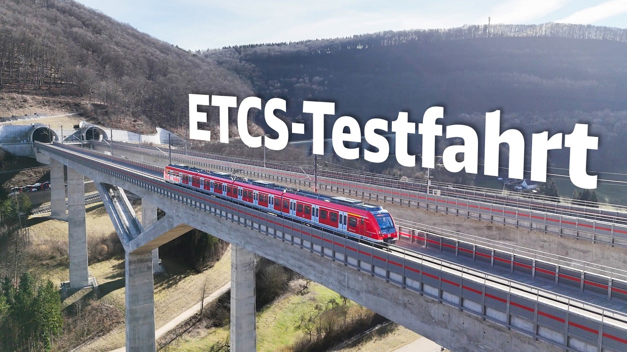 Eine S-Bahn auf der Filstalbrücke – so wird ETCS getestet | Stuttgart 21