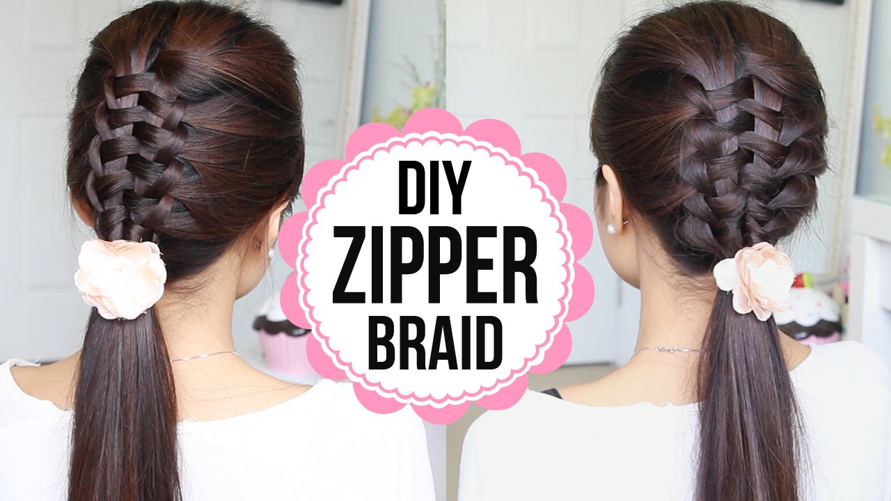 Zipper Braid Hair Tutorial (2 Ways) | Braided Hairstyles