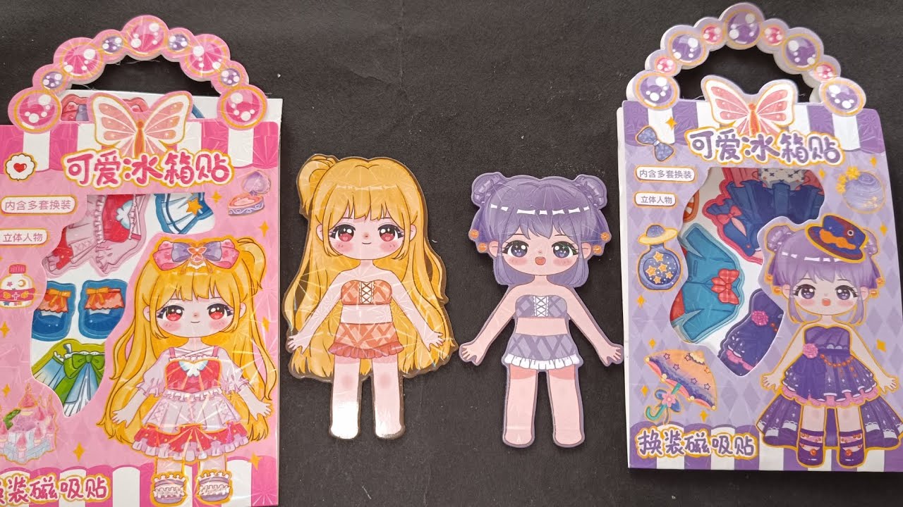 DIY Mainan Buatan Tangan Stiker Berdandan Putri Kartun Magnetik Kulkas untuk Anak-anak