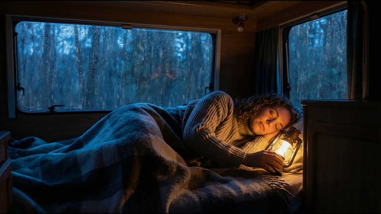 Heavy Rain and Thunder ASMR in Van | Sleep Instantly with Relaxing Storm Sounds