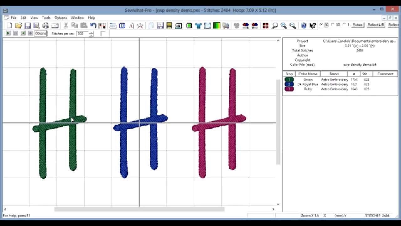 SewWhatPro - How to Adjust Density and Pull Compensation