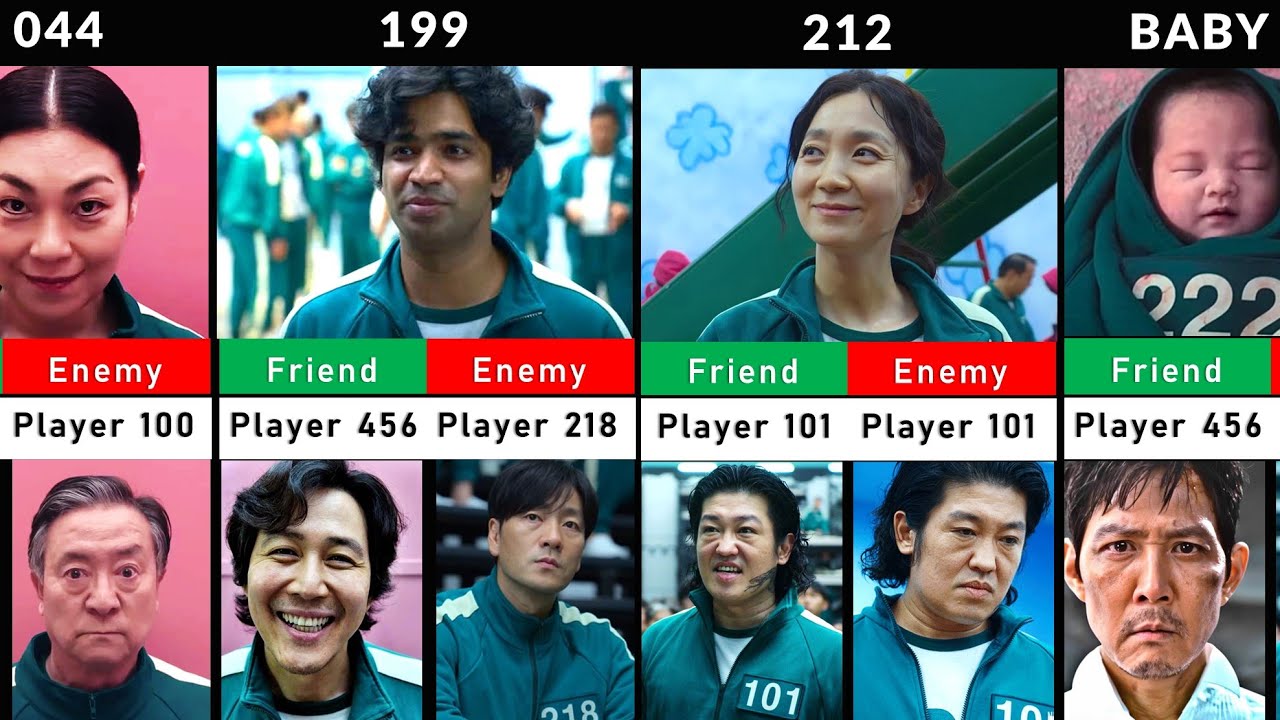 Squid Game Player Friend and Enemy
