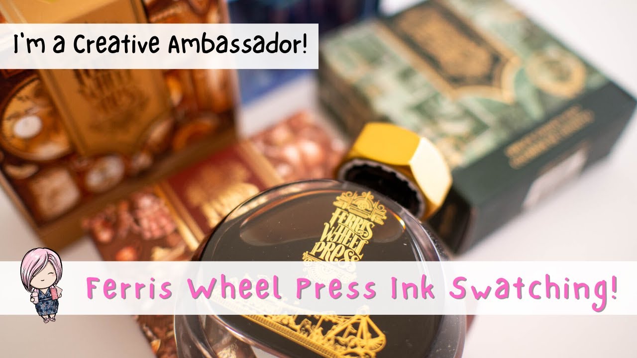 Swatching my first Ferris Wheel Press Inks