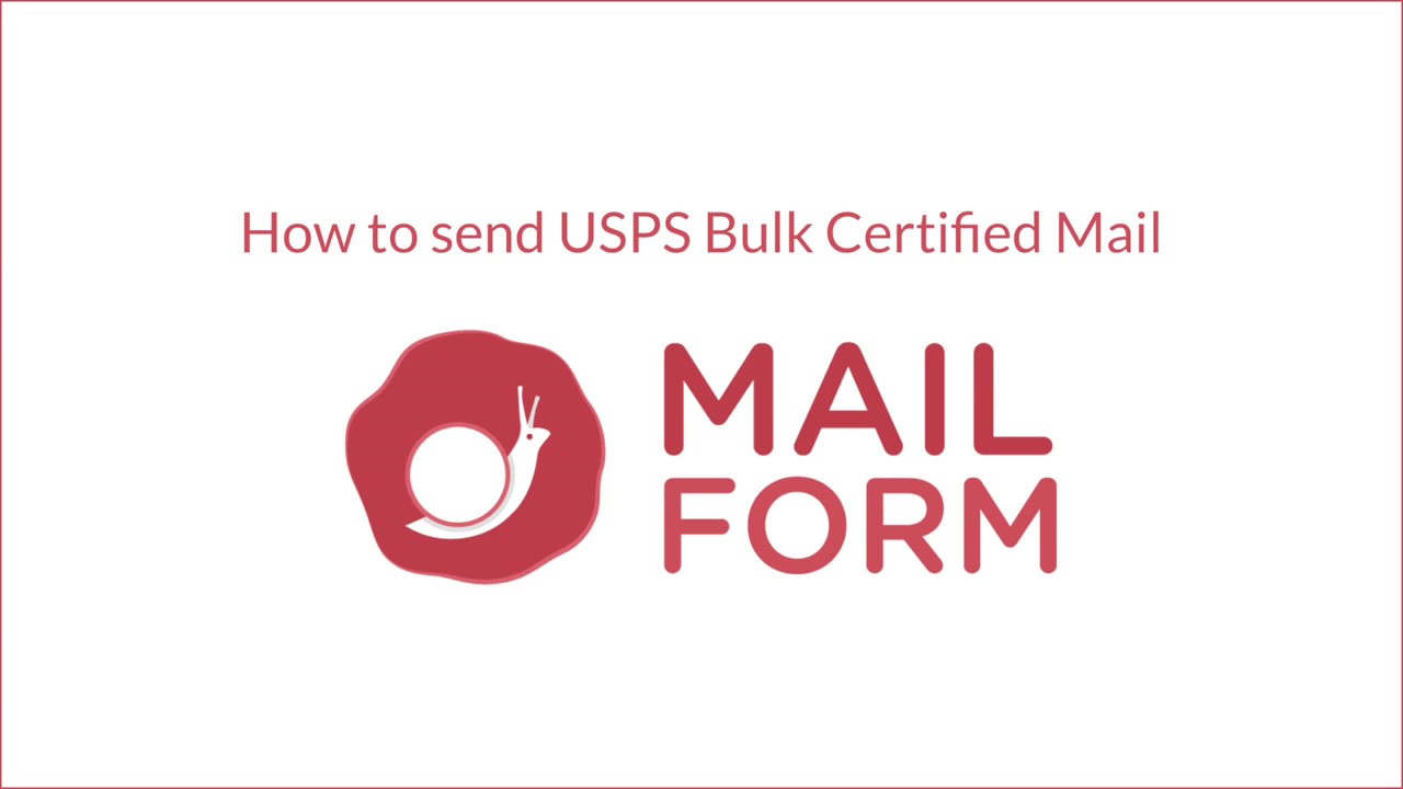 How to Send Bulk Certified Mail
