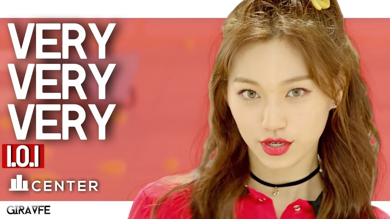 I.O.I - Very Very Very: Center distribution (RANKING)