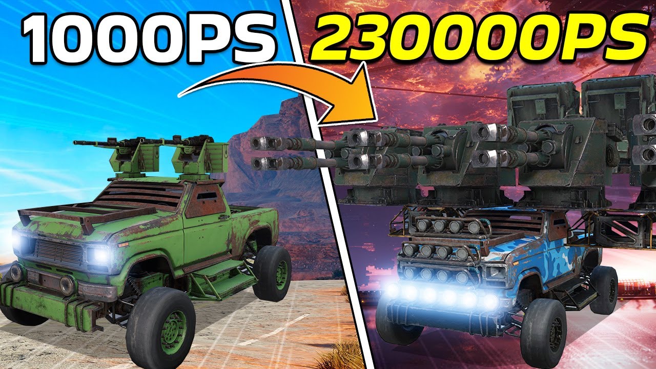 Я попробовал сыграть в Crossout на всех уровнях мощности от 1000 до 23000 л.с.! | Crossout Challenge