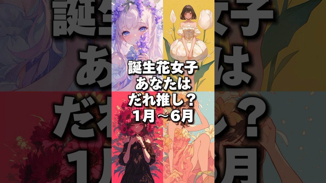 誕生花女子あなたはだれ推し? #誕生花  #占い #診断 #擬人化  #イラスト #アニメ