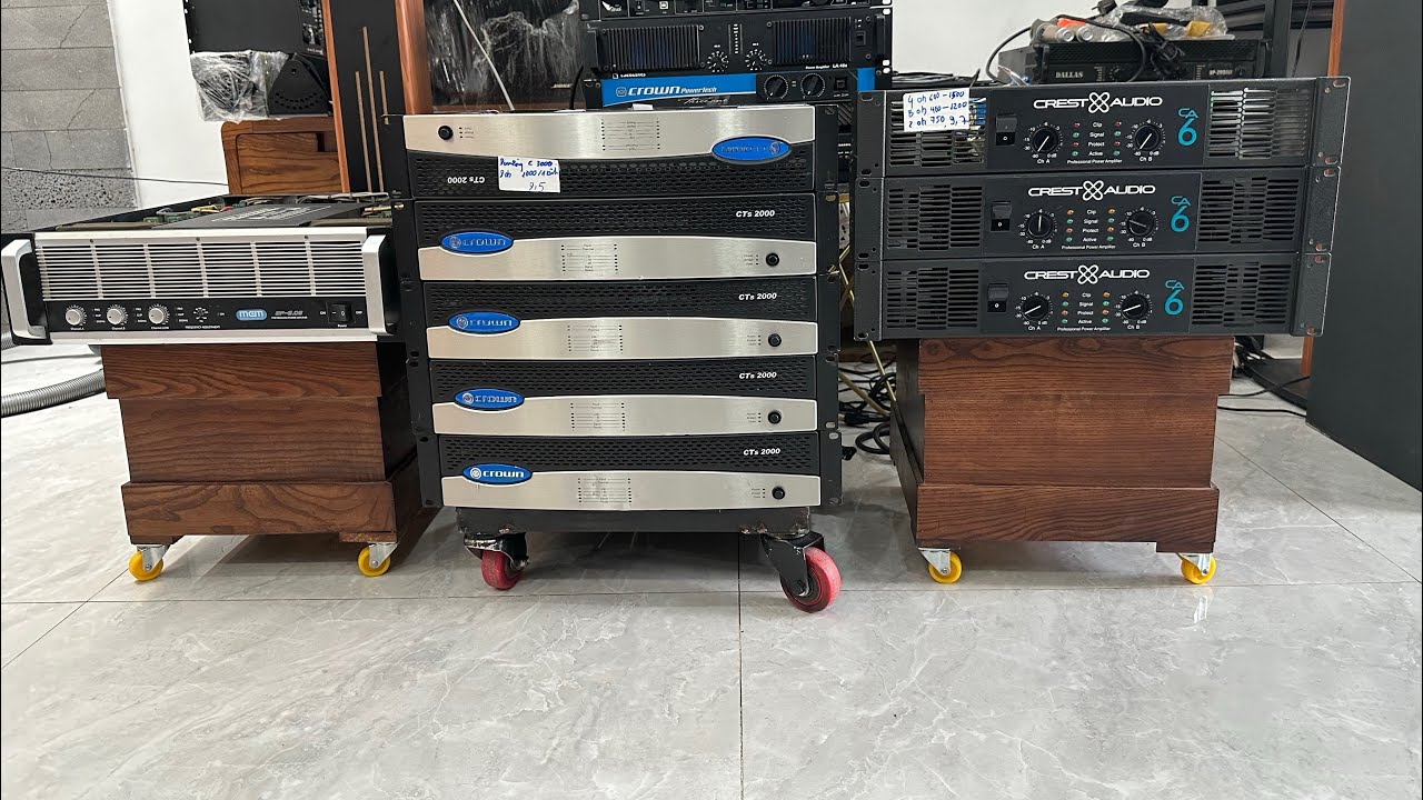 Đẩy crown CTS 2000 made in USA , crestaudio CA 6 , đẩy 3 kênh giá chỉ từ hơn 6 triệu lh 0967963999
