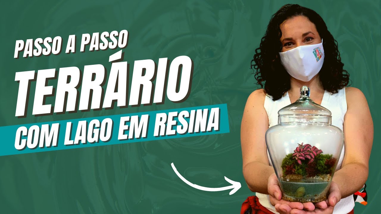 Como fazer Terrário com lago em resina epoxi | por Paty Simplicio