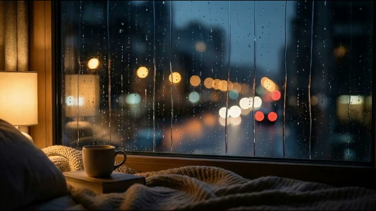 1 Hour of Deep Sleep Music 🌙 Cozy Rainy Evening Ambience for Falling Asleep Fast