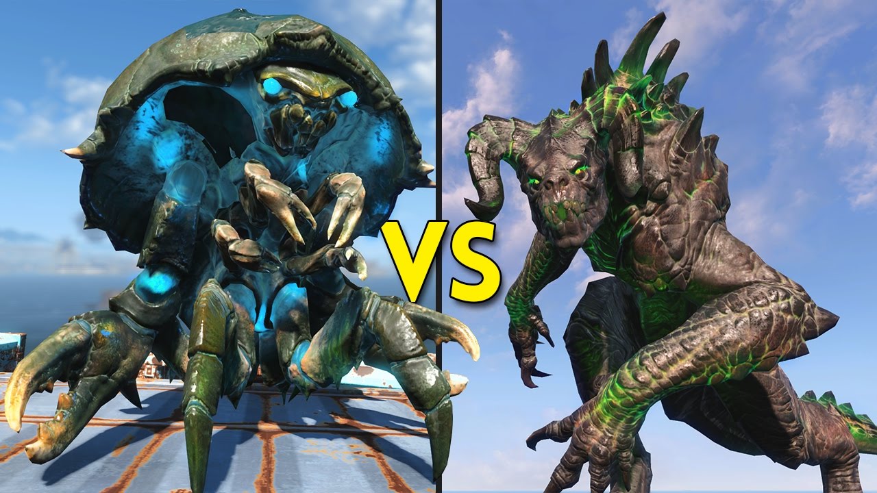Fallout 4 - 50 DEATHCLAWS vs 50 NUKALURK - Battles #60