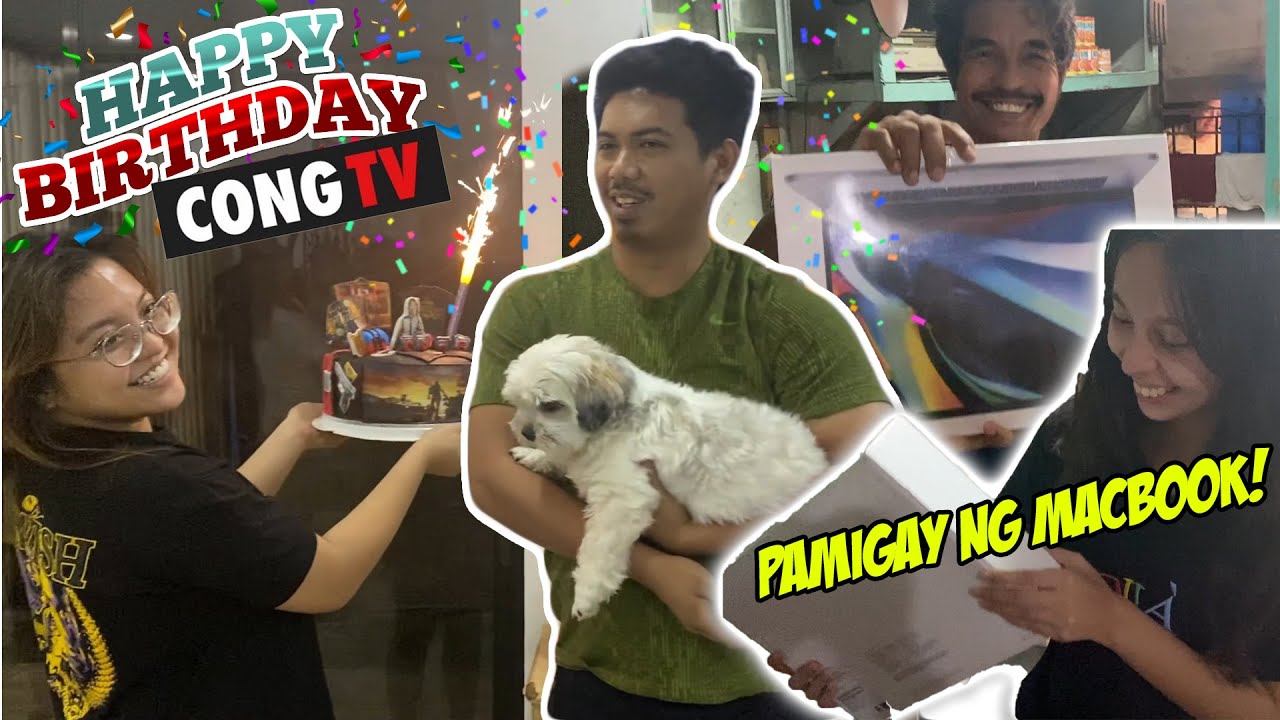 CONG TV BIRTHDAY CELEBRATION!!(MAC BOOK PRO SURPRISE KAY YIV!)