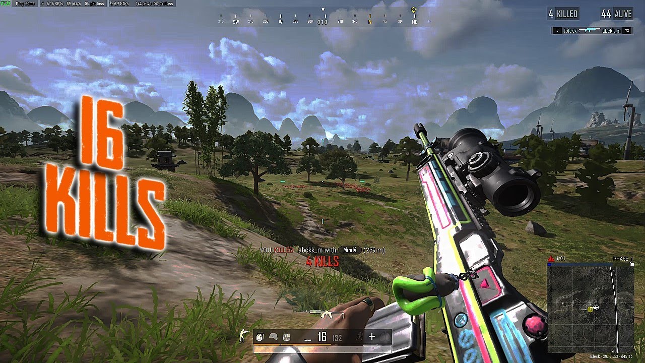 PUBG RONDO 16 KILLS M416 + MINI 14 !!