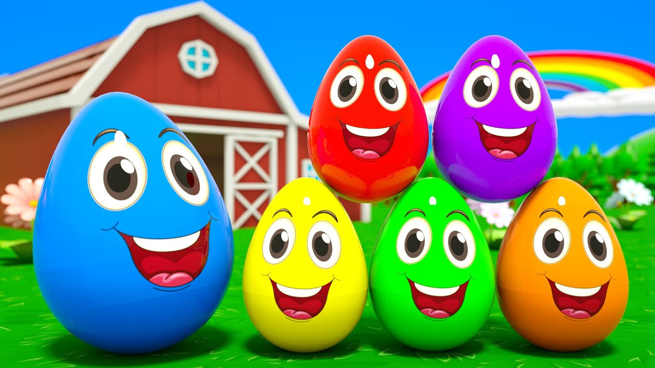 DuZoo Explores Colorful Surprise Eggs | Old MacDonald Had a Farm song + More | Kids Songs
