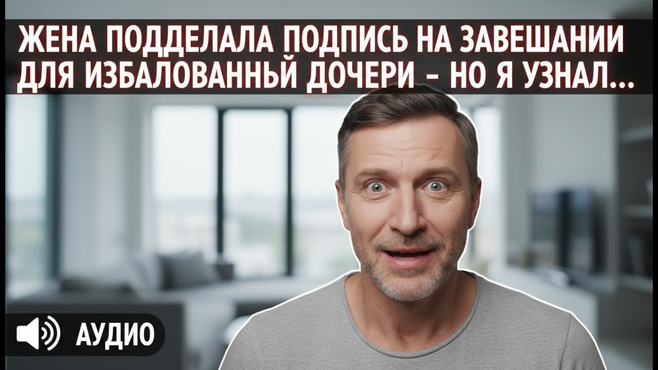 Жена тайно подделала мою подпись в завещании для избалованной дочери — но я узнал правду.