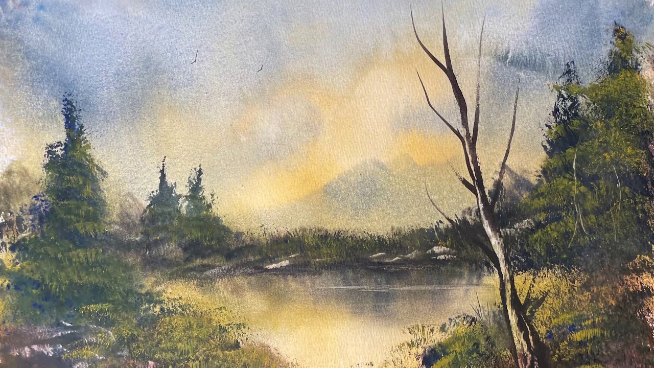 Loose Watercolor Hake Brush Painting